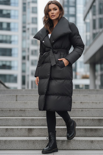 Ženska prešita jakna plašč FAVI black Dstreet TY3089