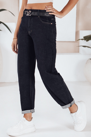 Ženske kavbojke balonastega kroja mornarsko modre barve Dstreet UY2766