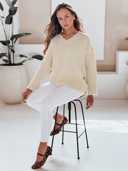 Ženski pulover VERALIA ecru Dstreet MY2517