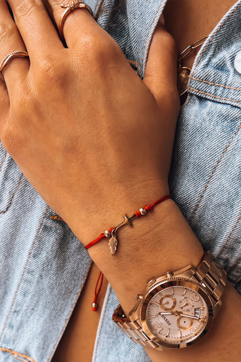 Ženska zapestnica HEARTBEAT Barva rdeča DSTREET LY0076