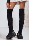Ženski škornji z nogavicami črne barve Dstreet ZY1321