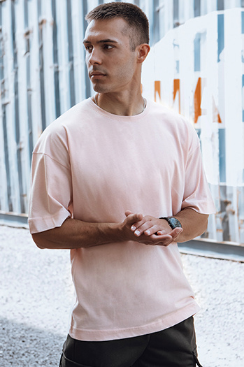 Moška navadna majica Barva Roza DSTREET RX5601