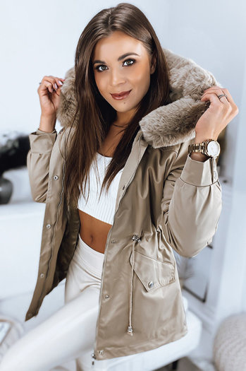 Ženska jakna MEGI bež Dstreet TY3304