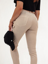 Spodnie damskie LOVFASHION beżowe Dstreet UY2115
