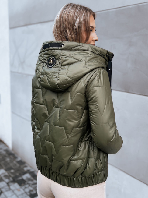 Ženska prešita jakna LOVE YOU Barva Zelena DSTREET TY3836
