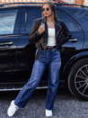 Ženske hlače RETROFIT baggy jeans s pasom v modri barvi Dstreet UY2233_1