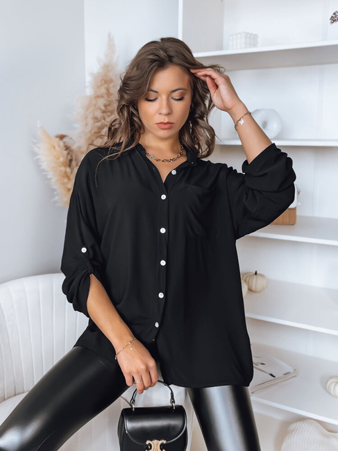 Elegantna ženska srajca RANCH Barva Črna DSTREET RY2307