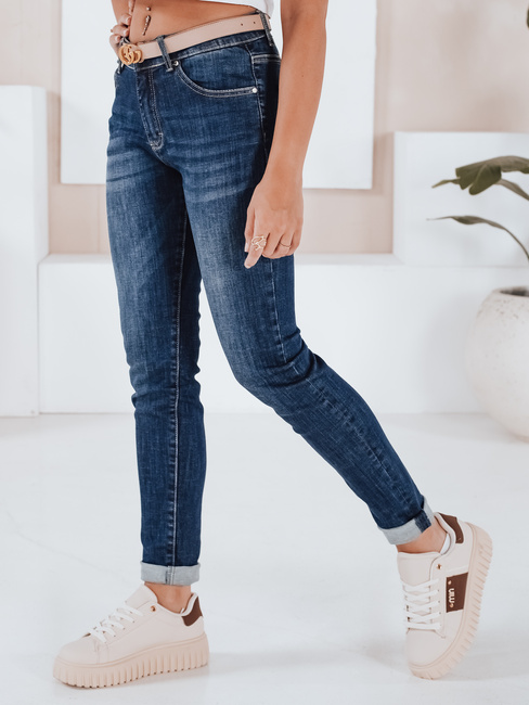 Ženske kavbojke z visokim pasom EMILY ROSE Barva Modra DSTREET UY1600