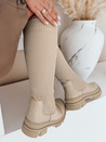 Ženski škornji z nogavicami beige Dstreet ZY1012