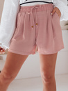 Ženske kratke hlače iz blaga SUMMER TRIP roza Dstreet SY0437