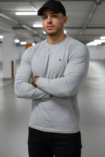 Moška majica z dolgimi rokavi Barva siva DSTREET LX0539