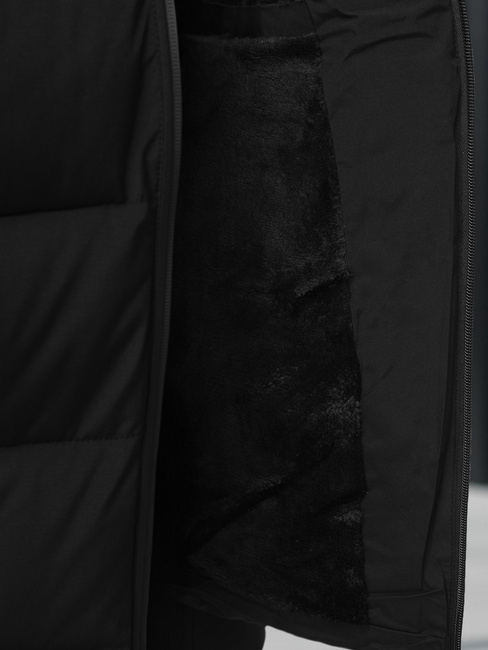 Moška prešita zimska jakna s kapuco črna Dstreet TX5117