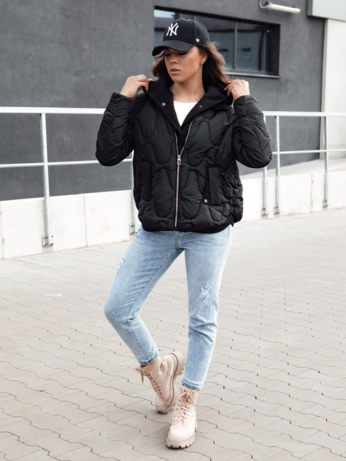 WINDGLAM ženska zimska bunda črna Dstreet TY4423