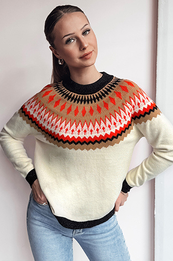 Ženski pulover RUBY GLOW beige Dstreet MY2378