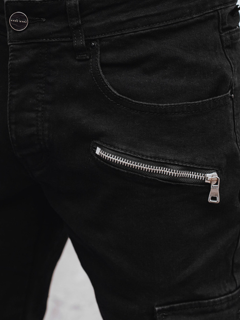 Spodnie męskie bojówki czarne Dstreet UX4237