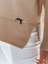 amski pulover z V-izrezom VERALIA camel Dstreet MY2518