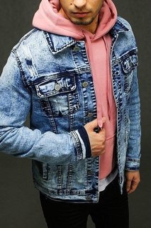 Moška jeans jakna Barva Modra DSTREET TX3224