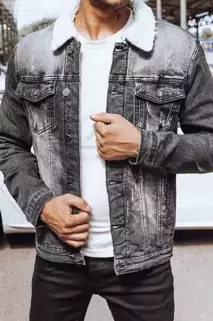 Moška jeans jakna črna Dstreet TX4230