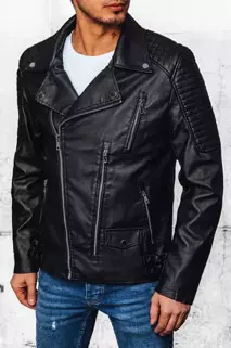 Moška usnjena jakna Barva Črna DSTREET TX4384