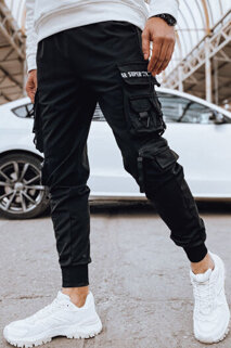 Moške hlače s stranskimi žepi Barva Črna DSTREET UX4218