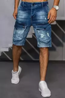 Moške jeans kratke hlače Barva Modra DSTREET SX1505