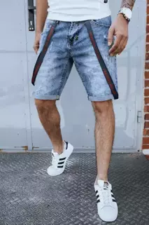 Moške jeans kratke hlače Barva Modra DSTREET SX2139