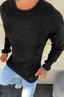 Moški klasičen pulover Barva Črna DSTREET WX1582
