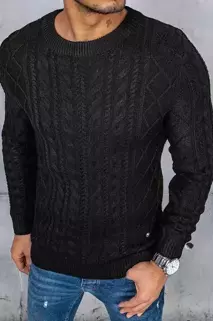 Moški klasičen pulover Barva Črna DSTREET WX1926