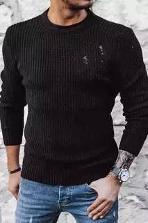 Moški klasičen pulover Barva Črna DSTREET WX1991
