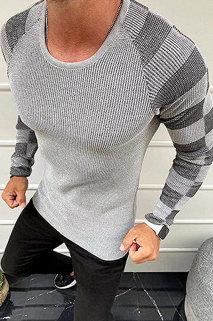 Moški klasičen pulover Barva Ecru DSTREET WX1636