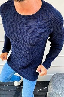 Moški klasičen pulover Barva Mornarica DSTREET WX1601