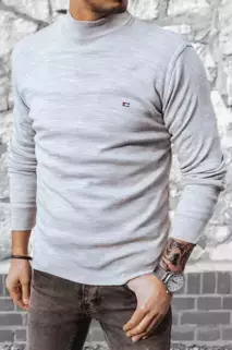 Moški klasičen pulover Barva Svetlosiva DSTREET WX2020