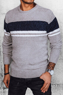 Moški klasičen pulover Barva Svetlosiva DSTREET WX2181