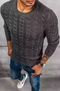 Moški klasičen pulover Barva Temno siva DSTREET WX1877