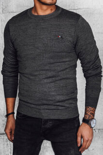 Moški klasičen pulover Barva Temno siva DSTREET WX2156