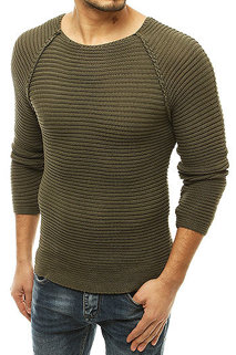 Moški pulover z V izrezom Barva Kaki DSTREET WX1663