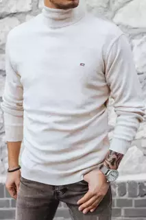 Moški pulover z ovratnikom Barva Bež DSTREET WX2016