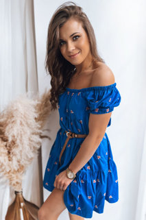 Španska ženska obleka NILDA  Barva Modra DSTREET EY2286
