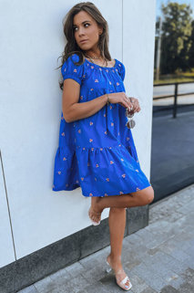 Španska ženska obleka NILDA  Barva Modra DSTREET EY2286z