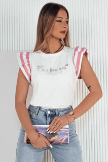 Ženska majica s potiskom AMOURI Barva Roza DSTREET RY2412