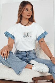 Ženska majica s potiskom FINERS Barva Bela DSTREET RY2400