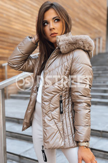 Ženska zimska jakna HAZEL SOFT Barva zlati DSTREET TY3692