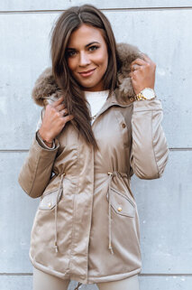 Ženska zimska jakna parka GODDESS beige Dstreet TY3868