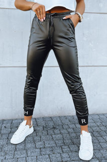 Ženske povoščene hlače TERRACE Barva Črna DSTREET UY1695