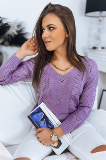 Ženski dolgi pulover DARIA Barva Vijolična  DSTREET MY1728