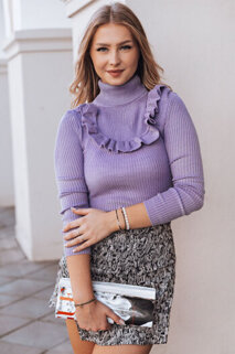 Ženski pulover z ovratnikom NOAH Barva Vijolična DSTREET MY1407