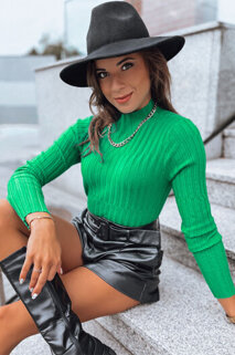 Ženski pulover z ovratnikom OASIS Barva Zelena DSTREET MY2248