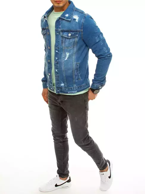 Moška jeans jakna Barva Modra DSTREET TX3633