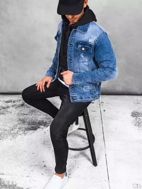 Moška jeans jakna Barva Modra DSTREET TX4367