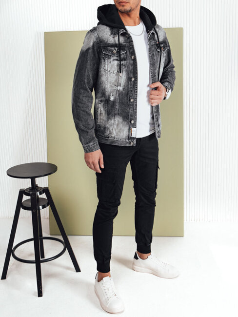 Moška jeans jakna Barva Temno siva DSTREET TX4691